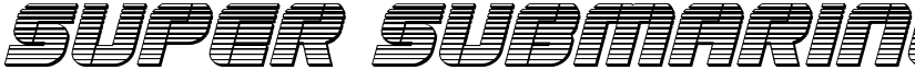 Super Submarine Chrome Italic Italic font