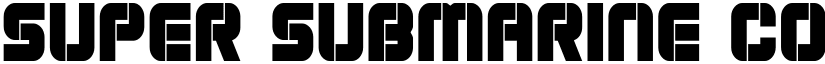 Super Submarine Condensed Condensed font