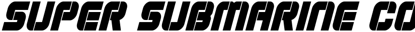 Super Submarine Condensed Italic Condensed Italic font