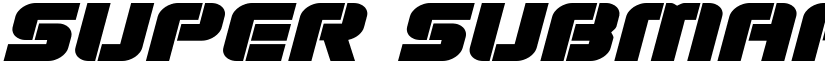 Super Submarine Expanded Italic Expanded Italic font