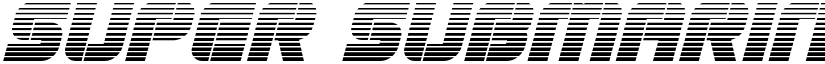 Super Submarine Gradient Italic Italic font