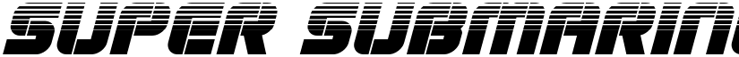 Super Submarine Halftone Italic Italic font