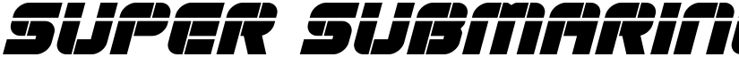 Super Submarine Laser Italic Italic font