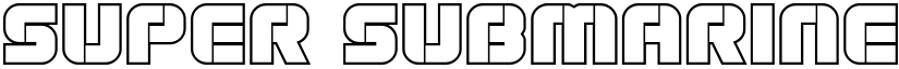 Super Submarine Outline Outline font