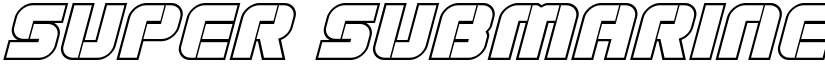 Super Submarine Outline Italic Outline Italic font