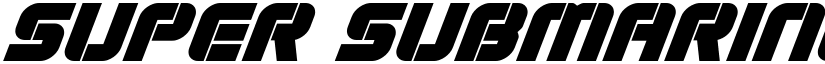 Super Submarine Super-Italic Italic font