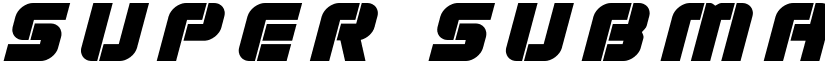 Super Submarine Title Italic Italic font