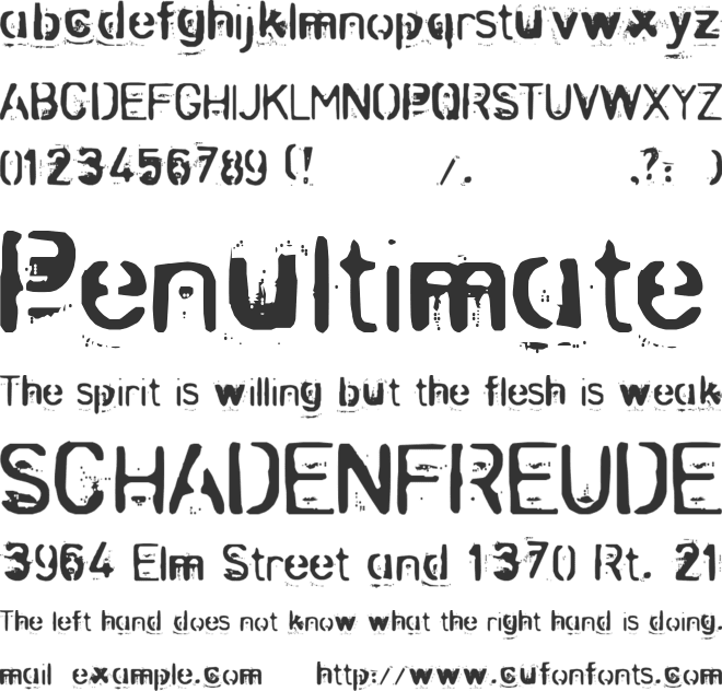 Zombie-Noize font preview