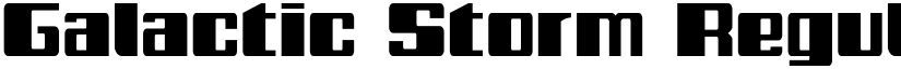 Galactic Storm Regular font