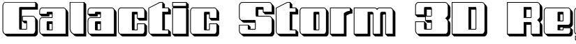 Galactic Storm 3D Regular font