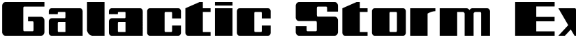 Galactic Storm Expanded Expanded font