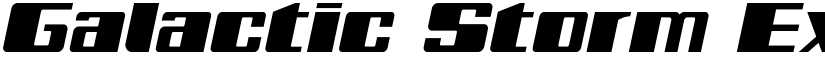 Galactic Storm Expanded Italic Expanded Italic font