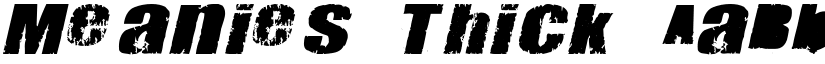 Meanies Thick font