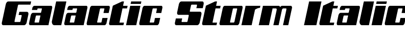 Galactic Storm Italic Italic font