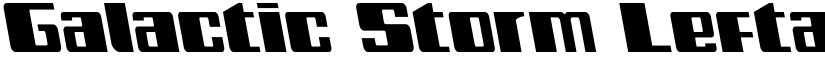 Galactic Storm Leftalic Italic font