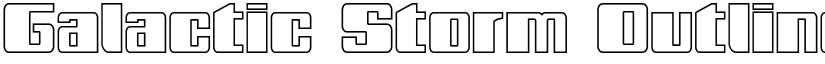 Galactic Storm Outline Outline font