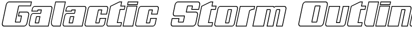 Galactic Storm Outline Italic Outline Italic font