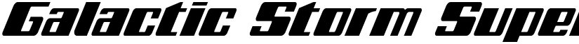 Galactic Storm Super-Italic Italic font