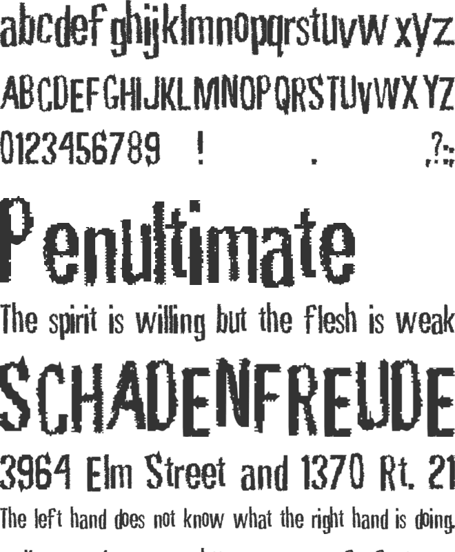 Rubbing Font font preview