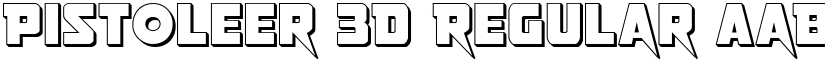 Pistoleer 3D Regular font