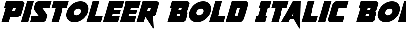 Pistoleer Bold Italic Bold Italic font