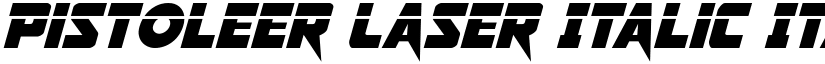 Pistoleer Laser Italic Italic font