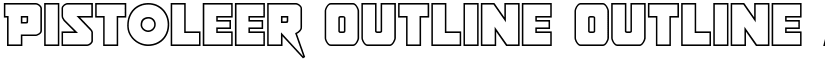 Pistoleer Outline Outline font