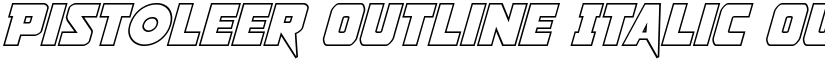 Pistoleer Outline Italic Outline Italic font