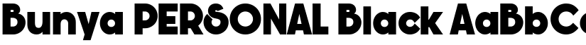 Bunya PERSONAL Black font