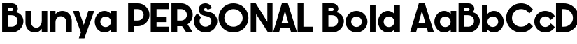 Bunya PERSONAL Bold font