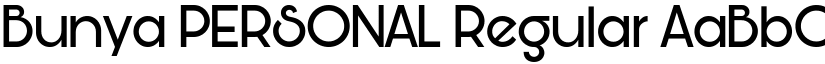 Bunya PERSONAL Regular font