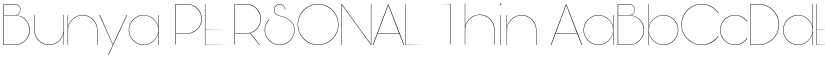 Bunya PERSONAL Thin font