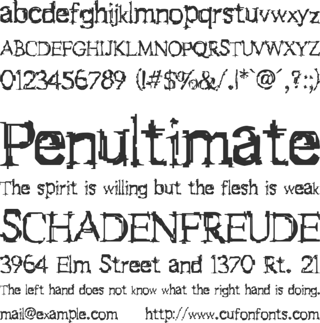 F-Stein font preview