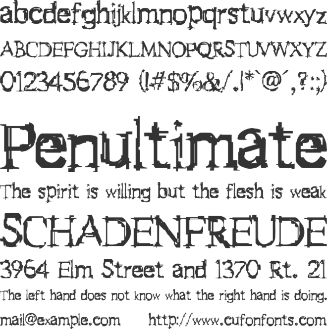 F-Stein font preview