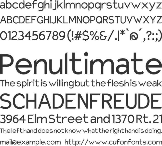 Charger font preview