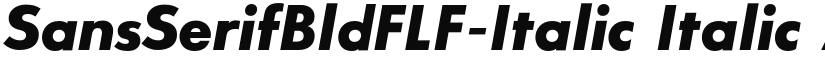 SansSerifBldFLF-Italic Italic font