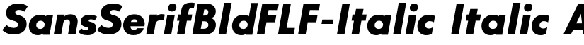 SansSerifBldFLF-Italic Italic font