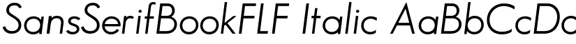SansSerifBookFLF Italic font