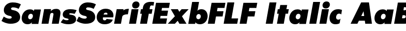 SansSerifExbFLF Italic font