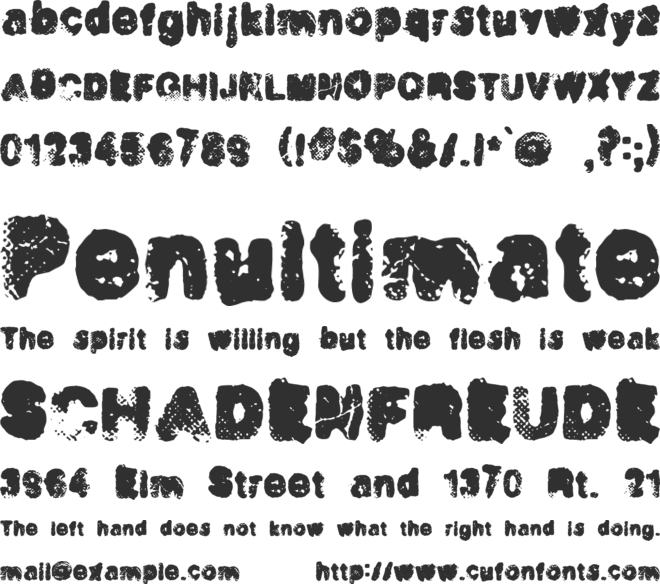 Incinerator font preview