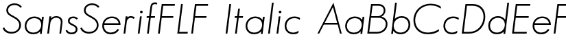SansSerifFLF Italic font