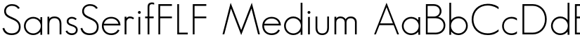 SansSerifFLF Medium font