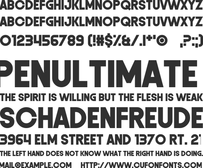 Feeding a Moment font preview