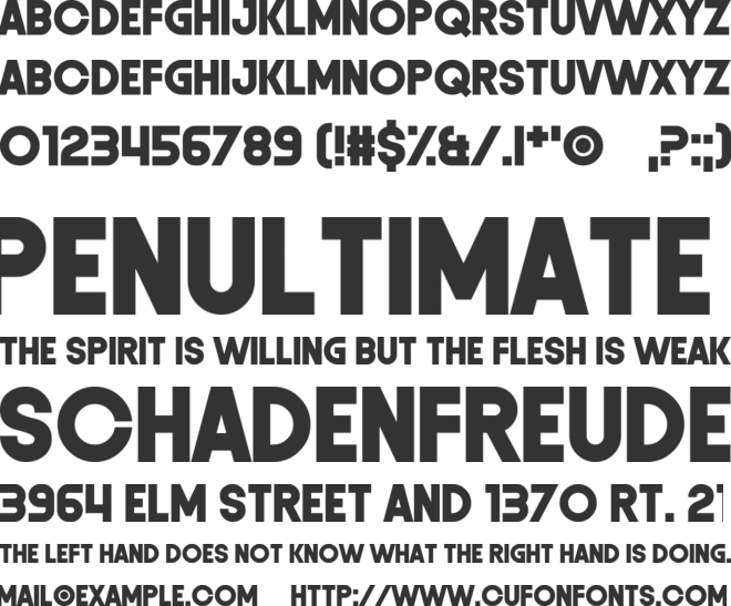 Feeding a Moment font preview