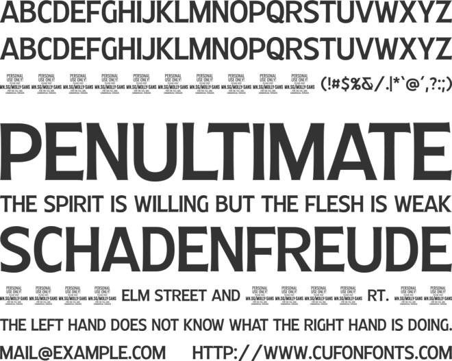 Molly Sans font preview