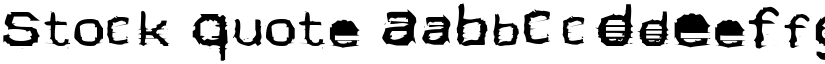 Stock Quote font