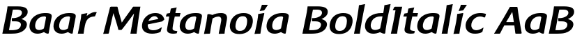 Baar Metanoia BoldItalic font