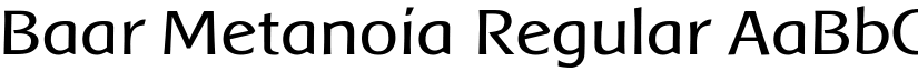 Baar Metanoia Regular font