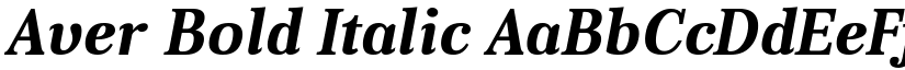 Aver Bold Italic font