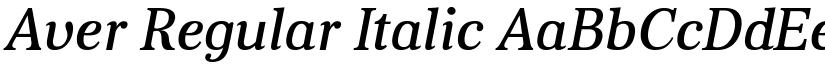Aver Regular Italic font